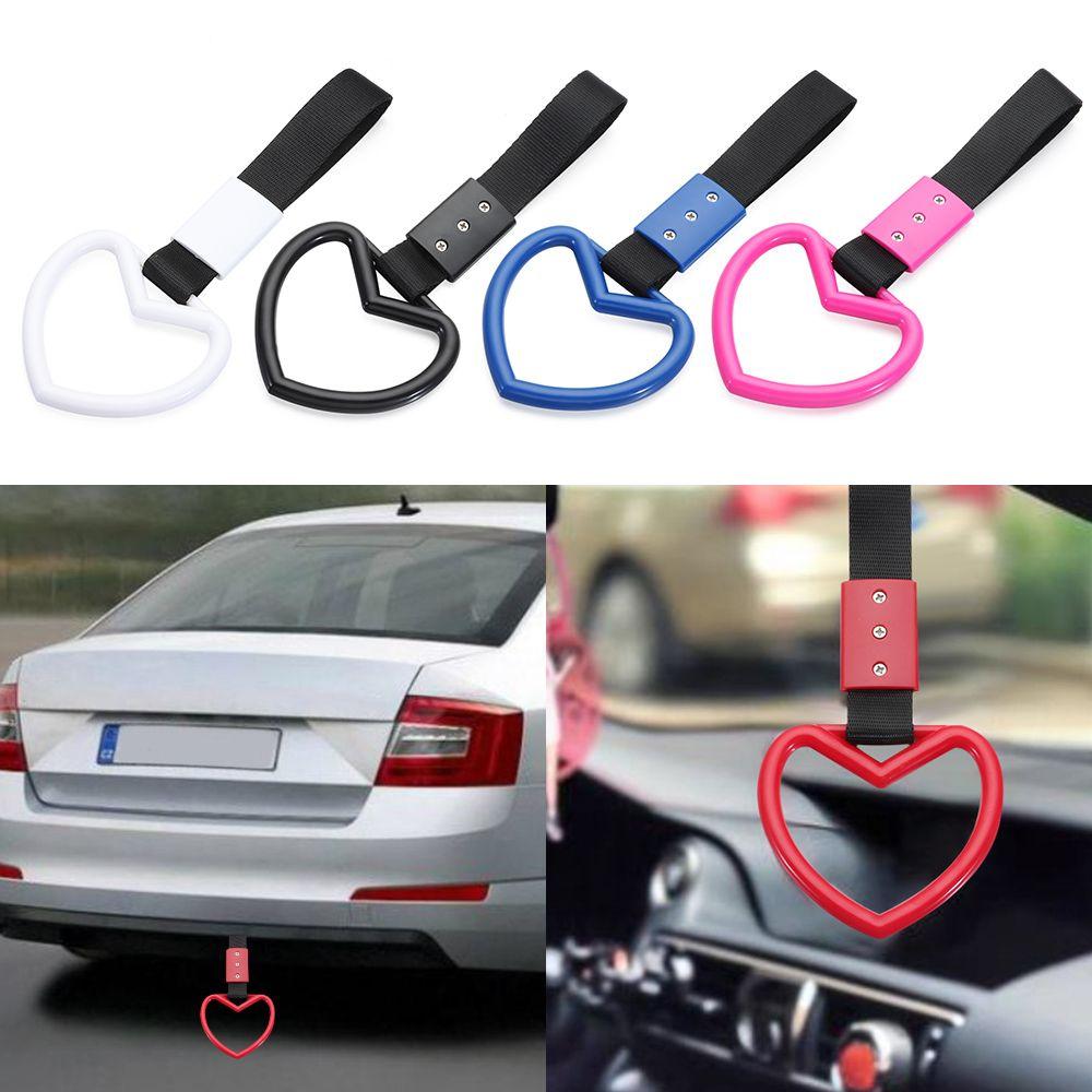 Drift Towing Rope Subway Handle Charm Car Accessory Handle Strap Heart Shape Strap Tow Ring