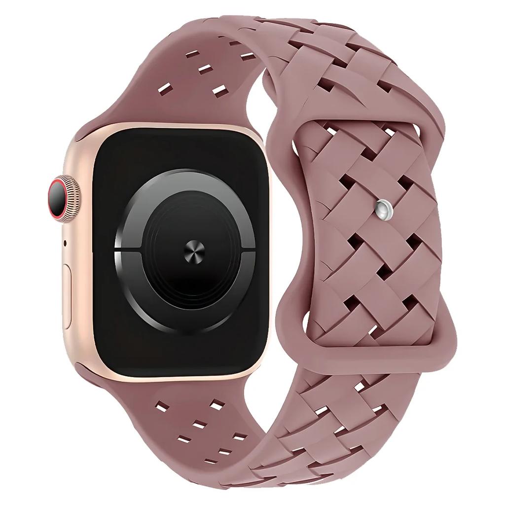 Силиконовый ремешок для Apple Watch Band Ultra 2 49 мм 46 мм 45 мм 44 мм 42 мм Спортивный дышащий браслет для IWatch Series 10 9 8 7 6 SE 5
