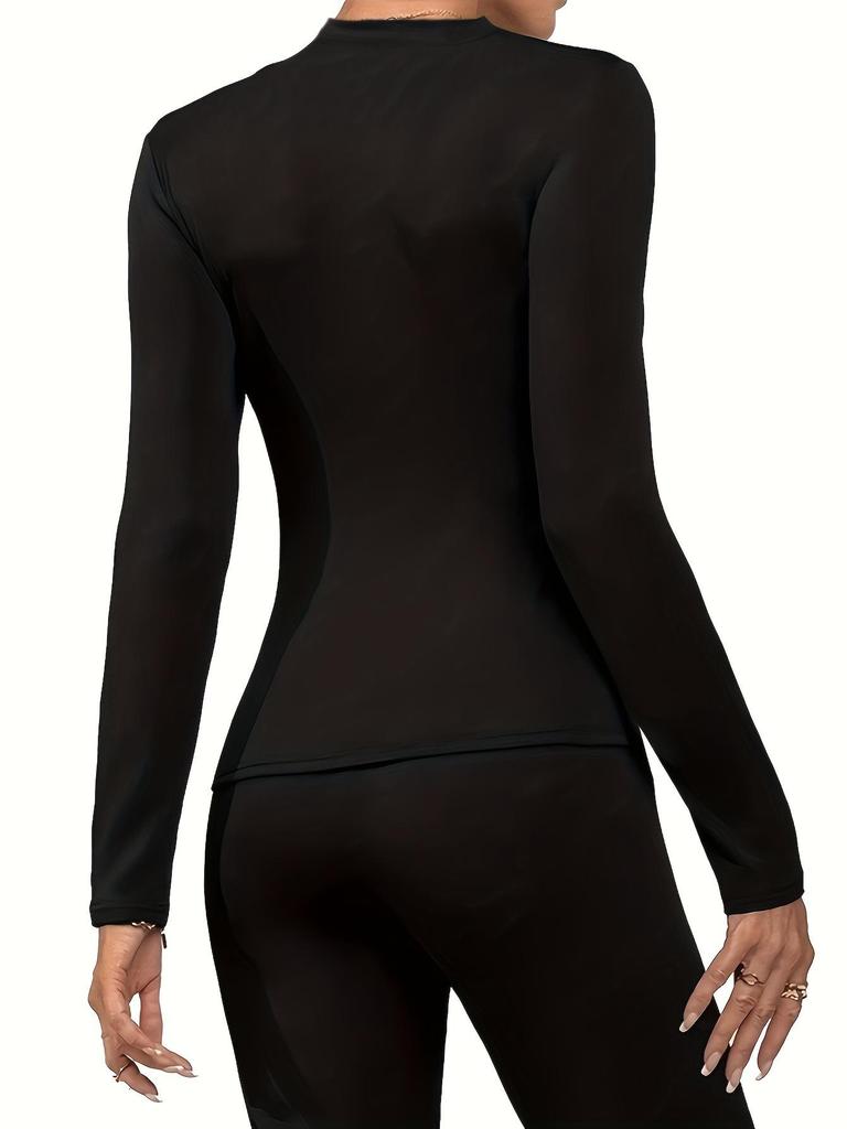 Женский бархатный базовый слой для трансграничной торговли: Удобный теплый топ с длинным рукавом для осени/зимы