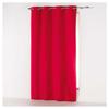 Rideau - Absolu - 140 X 280 Cm - Rouge - Œillets - Microfibre - Design Contemporain