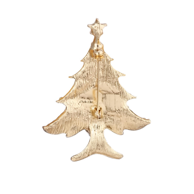 Рождественская винтажная брошь-колокольчик, значки в форме рождественской елки для женщин и мужчин, разноцветные стразы, новогодние украшения, аксессуары для одежды