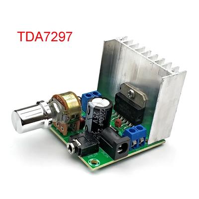 Модуль платы аудиоусилителя TDA7297 Двухканальные детали для набора для самостоятельной сборки Двухканальный цифровой усилитель 15 Вт+15 Вт