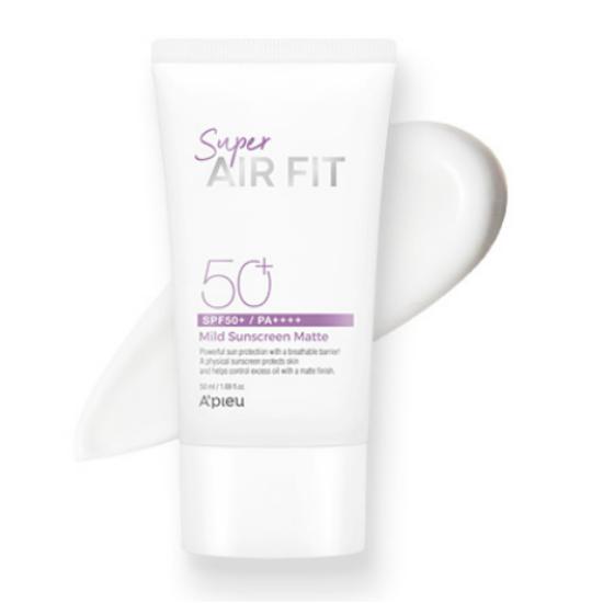 A’PIEU Super Air Fit Mild Sunscreen No Sebum Минеральный Матирующий Солнцезащитный Крем SPF50+