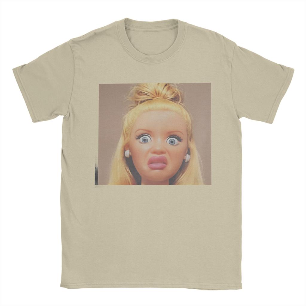 Funny Doll Print Pure Cotton T Shirt For Couple Summer Y2K Basic TShirts ONeck Trending Tee Shirt Oversized Design Tops