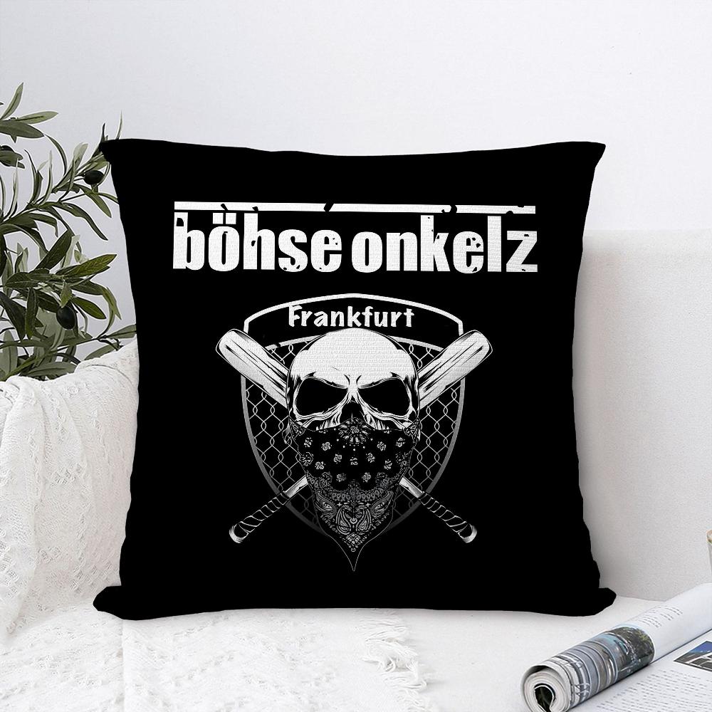 B-Bohse O-Onkelz Rock Наволочка Декоративная для Дивана Домашняя Двусторонняя Печать Короткий Плюш Чехол для Подушки Чехол для Подушки-Броска Подарки