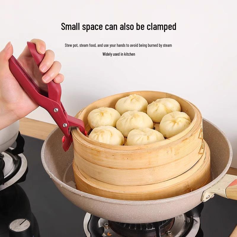 Kitchen Silicone Anti-Scald Clip for Pots, Bowls, Plates, and Microwave-safe Steamed Vegetables.