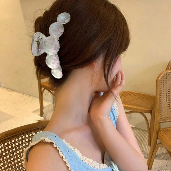 Women Hair Claw Transparent Design Strong Grip Hair Clip Back Head Large Size Hair Organizer Hairstyles Accessories