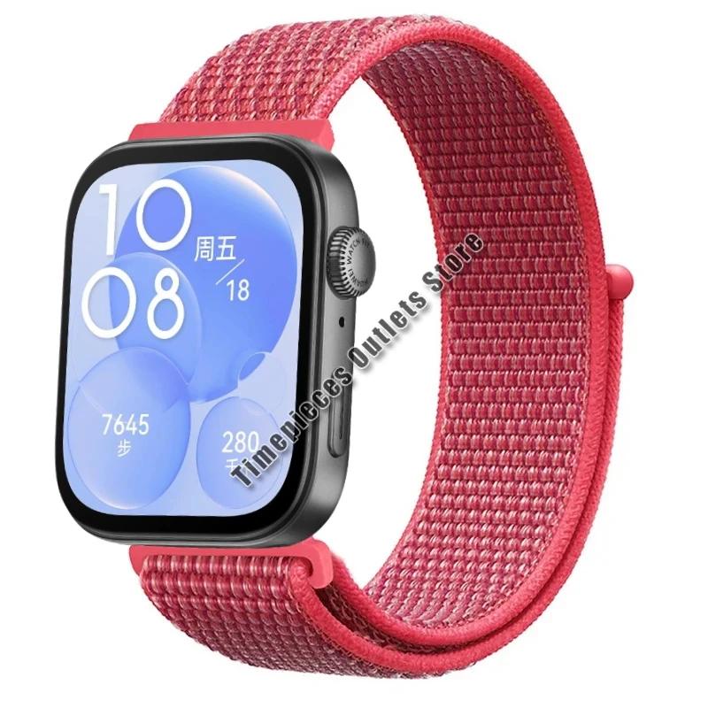 Нейлоновый ремешок-петля для Huawei Watch Fit 3 Sport, дышащий сменный браслет, браслет для Huawei Watch Fit 3, аксессуары для ремня