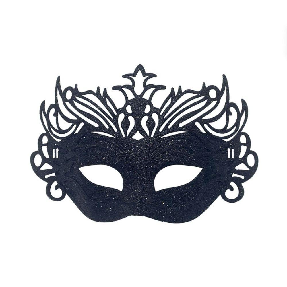 Half Face Design Glitter Crown Mask Sparkle Finish Role Playing Mask Party Mask Accessory Adults