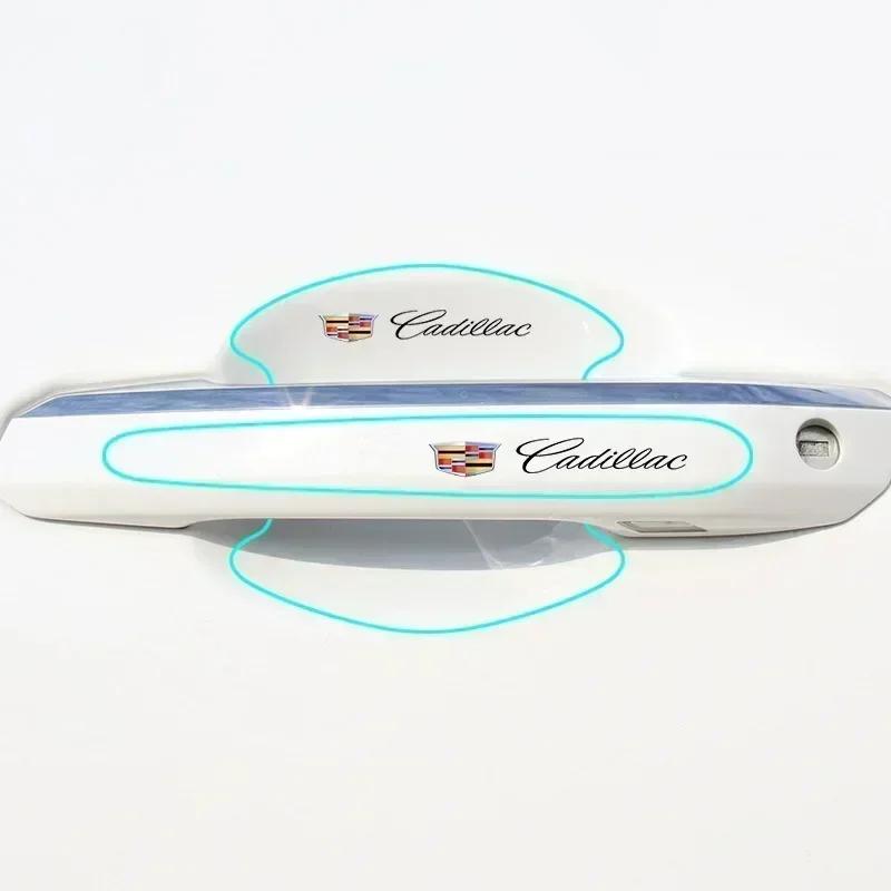 8PCS TPU Car Door Handle Protection Stickers Decals for Cadillac CT4 CT5 CT6 XT4 XT5 XT6 CTS ATS SRX XTS STS SLR XLR BLS Deville