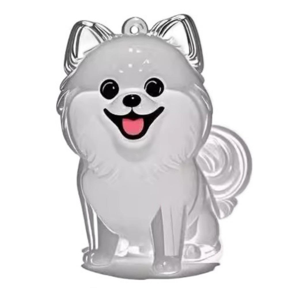 Transparent Dog Hair Collection Pendant Bichon Husky Corgi Gifts Dog Hair Storage Box Portable Pet Fun Keychain