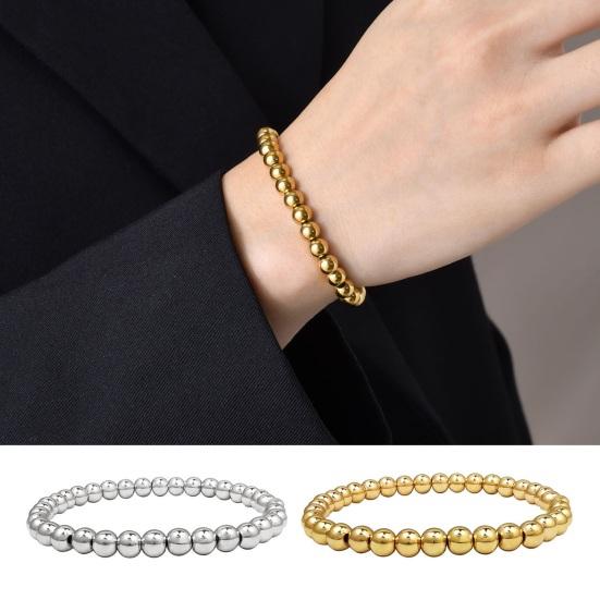 Simple Elastic Bracelet Beads Men Women Beads Bangle Party Jewelry Gift Daily Outfit