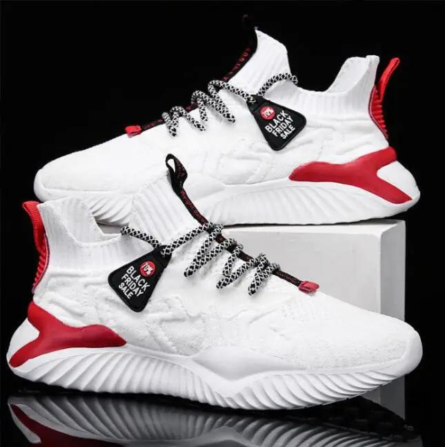 Мужская повседневная обувь светлого цвета, спортивная, большая, уличная, дышащая, сетчатая, модная, теннисная, для мужчин, кроссовки 2024