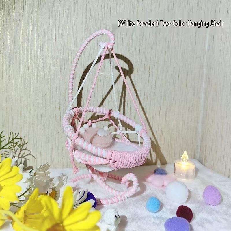Плетеное вручную хлопковое кресло-гамак в виде корзины для подвешивания куклы – Бесплатная доставка на дом