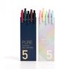 5pcs Vintage Color Pen Ballpoint Pure Plastic Gel Ink Roller Ball Pens for Writing Candy Gift A6696