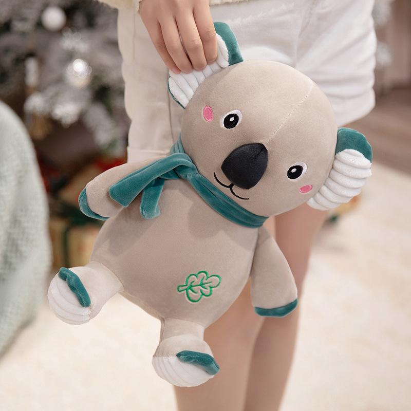 Cute scarf koala doll plush toy koala bear doll children's company soothing rag doll birthday gift