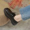 Platform-soled Loafers Women's 2025 Autumn and Winter New British Style Small Leather Shoes Small Black Derby Single Shoes Leather Shoes