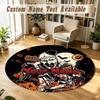 Terrifier Art the Clown Personalized Round Rug Support Custom Name, Soft Home Decor Mat