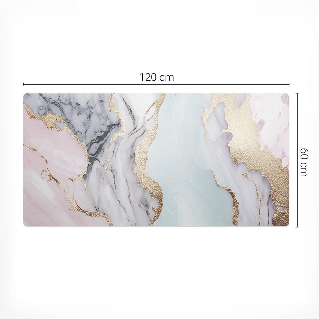 Vinyl Protective Workplace Mat Marble Waves 120x60 cm