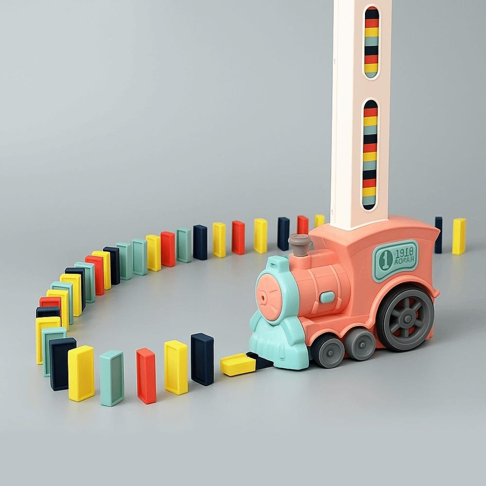 Automatic Laying Domino Train Sound Light Electric Train Intelligent Children Toy Kids Puzzle