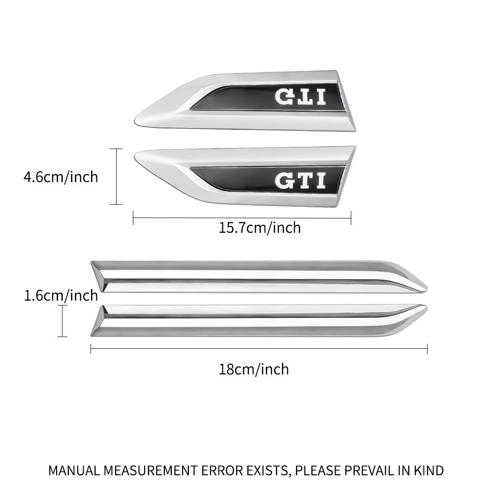 2Pcs R Line GTI 4Motion Car Logo Auto Body Fender Decoration Side Door Blade Sticker For t-iguan