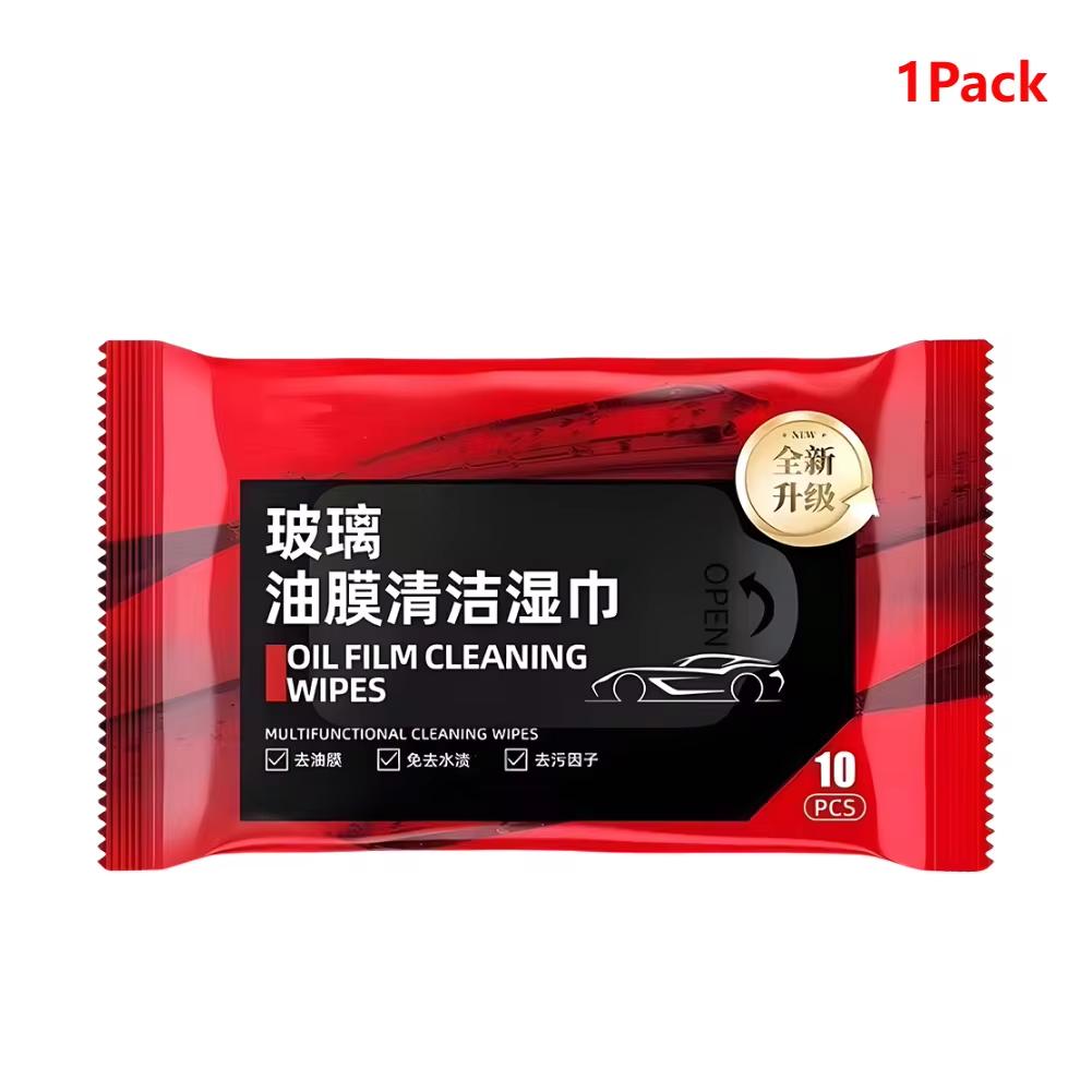 10Pcs Car Glass Oil Film Removal Wipes Car Window Glass Oil Film Remover Oil Film Cleaning Wipes Glass Windshield Cleaning Wipes