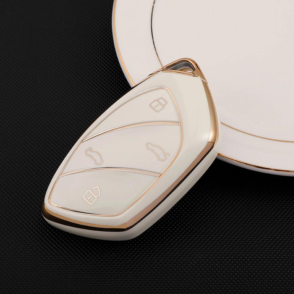 TPU автомобильный 4-кнопочный чехол для ключа с мягким пультом дистанционного управления, защитный чехол, автомобильные аксессуары для Roewe Ei5 MARVELX Marvelr MG ZS EV HS EHS ZX GT