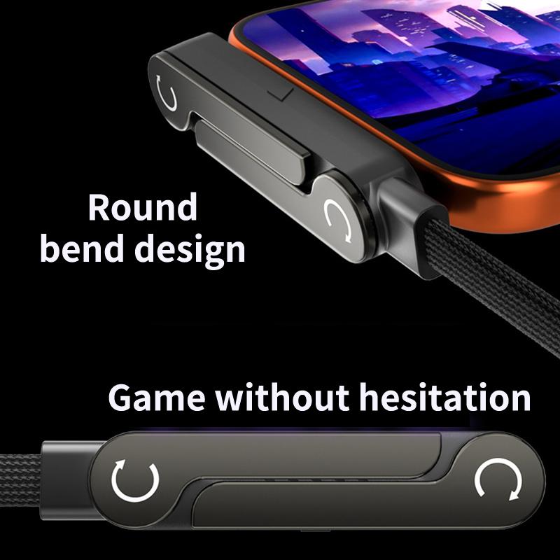 Кабель Type C - Type C для быстрой зарядки, складной держатель, гибкий USB-C шнур для удаленной работы, учебы, офиса, настольного использования
