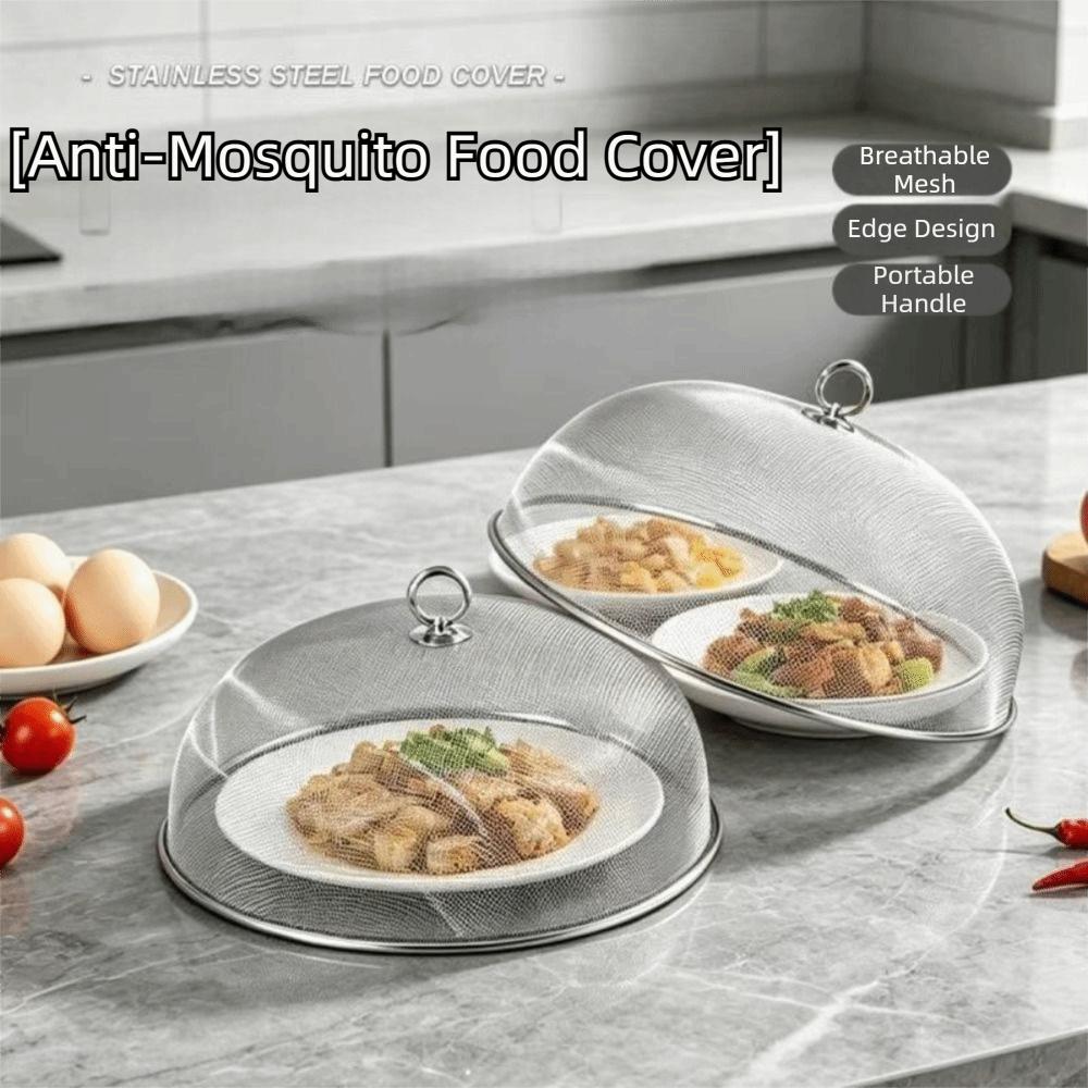 Reusable Stainless Steel Food Tent Breathable Food Dome Durable Food Lid Home Use