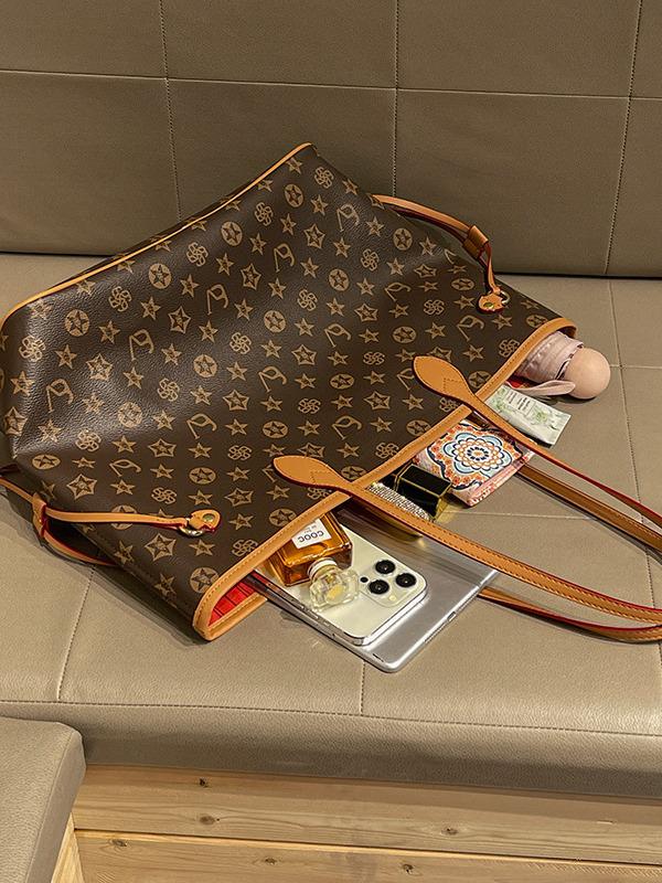 Модные вместительные сумки-тоут с текстурой, Новые сумки для покупок «мать и дитя» и женские наплечные сумки