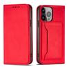 Magnet Card Case Etui Obudowa Futerał Z Klapką Do Iphone 14 Promax Czerwone