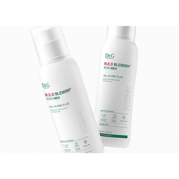 Dr.G Red Blemish For Men флюид «все в одном» 150 мл + очищающее средство для умывания 60 мл, 1 набор, лучшая мужская косметика Кореи
