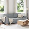 3 Seater Sofa Light Grey 180 cm Fabric