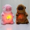 30cm Breathing Capybara Baby Animals Plush Toys Kids Sleeping Appease Companion Snoring Doll with Sound and Light Christmas Gift