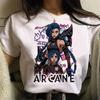 Jinx Arcane Printed T Shirt Anime Cosplay Tees Tops Women Men Aesthetic Short Sleeve Cartoon T-shirt Summer Streetwear Clothes