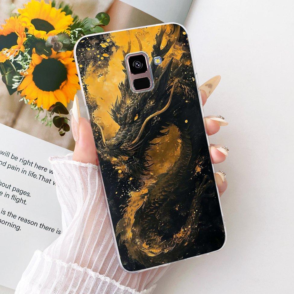 Прозрачный чехол для Samsung Galaxy A8 Plus 2018 SM-A730F Чехол для телефона Samsung A8 Plus 2018 Чехол Милый Модный Забавный Крутой Расписной