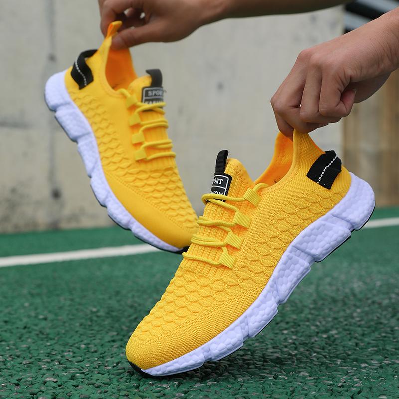 Couples Outdoor Running Sneakers Lightweight Breathable Mesh Casual Sneakers Non-Slip Comfortable Men'S Sneaker Tennis