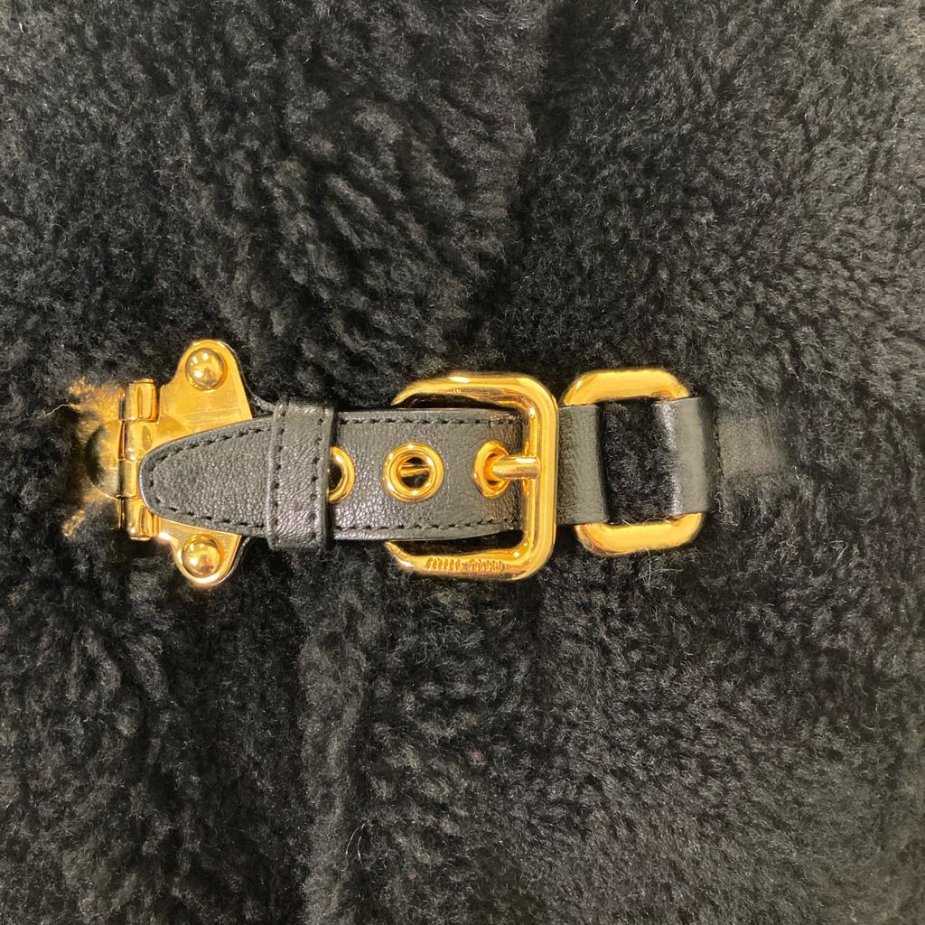 MIUMIU [Внутренний регулярный] MPS377 1CQY дубленка мутон пальто 42 черныйБ/у