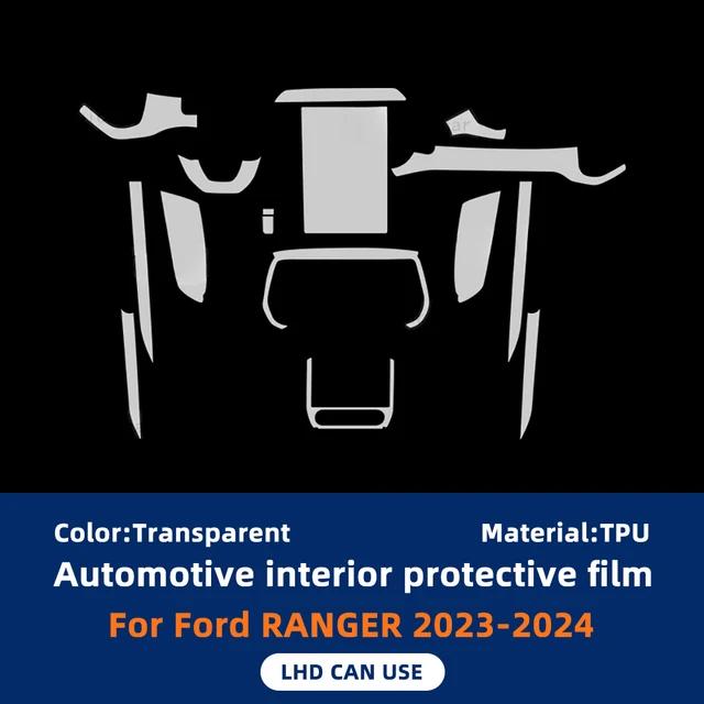 Для Ford Ranger 2024 Защитная пленка для салона Панель коробки передач Экран навигации Автомобильная TPU крышка Наклейка против царапин