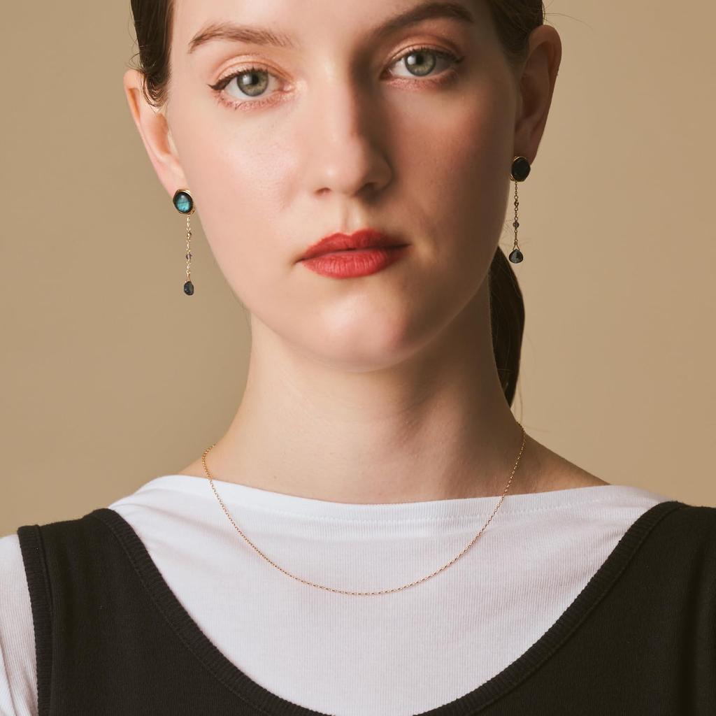 K10 Earrings [Agate] Topaz/Iolite Charm 1024311725816999