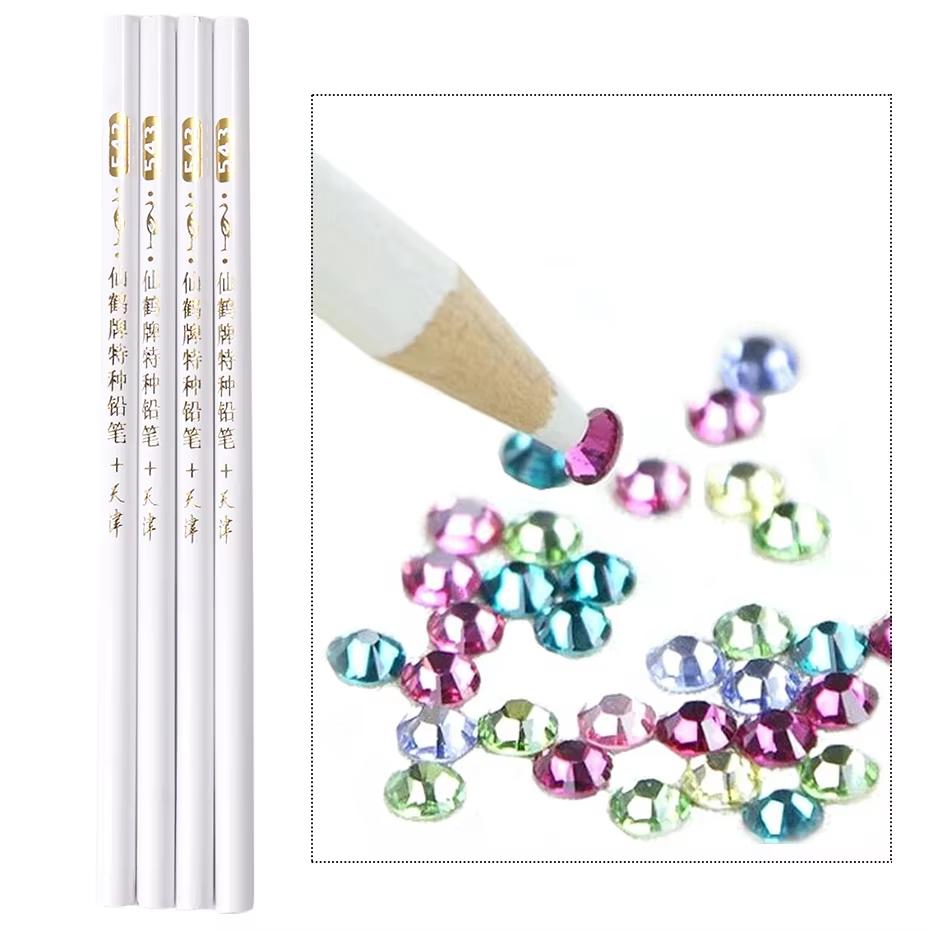 LINMANDA 5/10Pcs Nail Point Pen Nail Tool, With Adhesive, Suitable For Rhinestone Gem Picking, Professional Nail Design