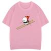 Funny Sushi Ski Cartoon Graphic Tshirt Creative Popular Fashion Aesthetics Print  Tops Gothic Hipster Casual Streetwear Women