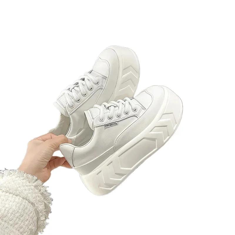 Кроссовки в студенческом стиле, универсальные белые туфли на платформе, женские вулканизированные туфли, повседневная обувь для женщин, удобная дышащая обувь для тенниса