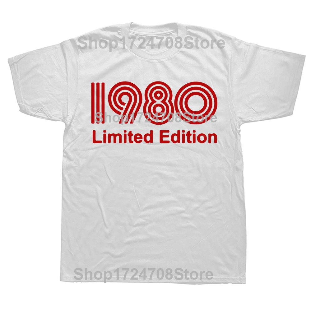 Novelty Awesome 1980 Limited Edition Funny 45th T Shirts Graphic Cotton Streetwear Short Sleeve Birthday Gifts Summer T-shirt