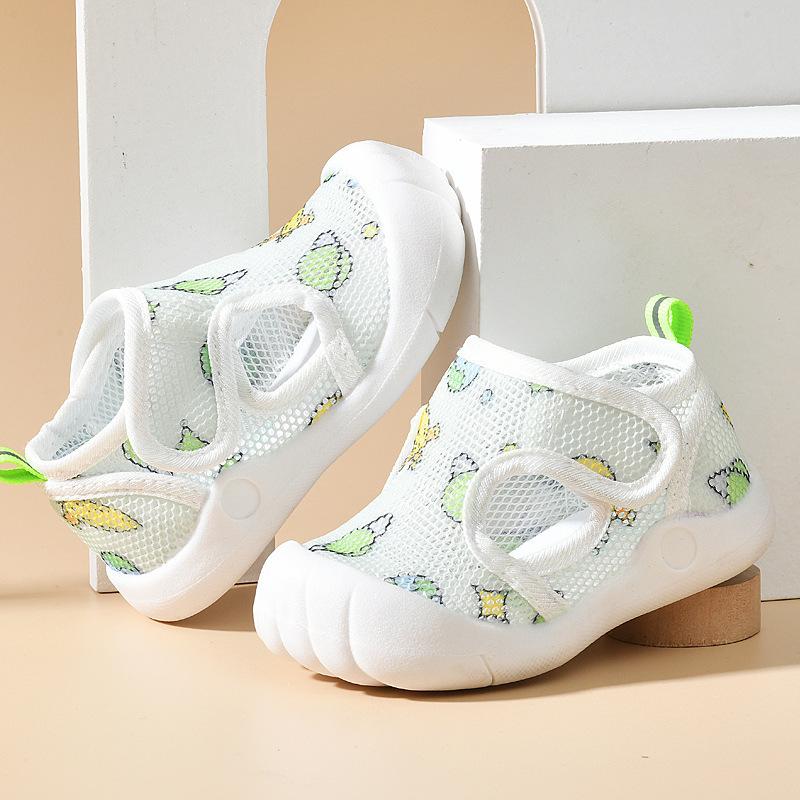 Summer Thin Baby Walking Shoes Cartoon Anti-Collision Mesh Shoes Slip-Resistant Wear-Proof for Toddlers 0-3 Years