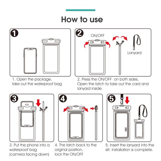 Подводный Сухой чехол Водонепроницаемый Большой емкости Прозрачный 30м Смартфон Универсальная Водонепроницаемая Сумка