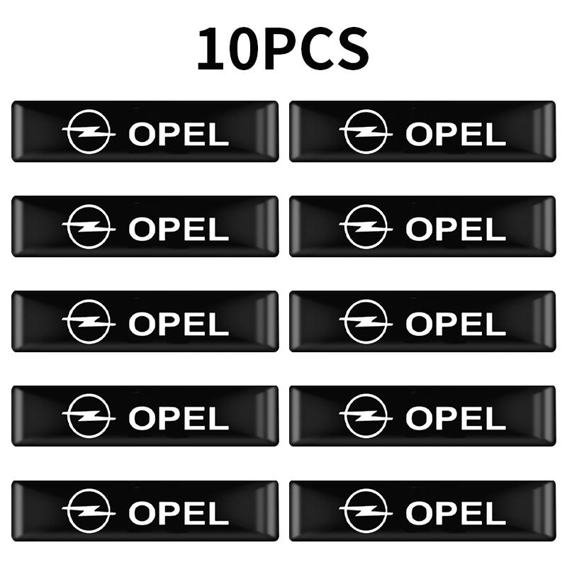 hqevk2 10Pcs Car Styling 3D Epoxy Vinyl Stickers Decals For Opel Insignia Corsa Monza Astra Safari Vauxhall OPC Auto Decorate Accessory