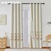 1 шт. 70-80% затемнение бежевый удобный затемняющий занавес с вышитой элегантной прозрачной занавеской для спальни гостиной домашнего декора