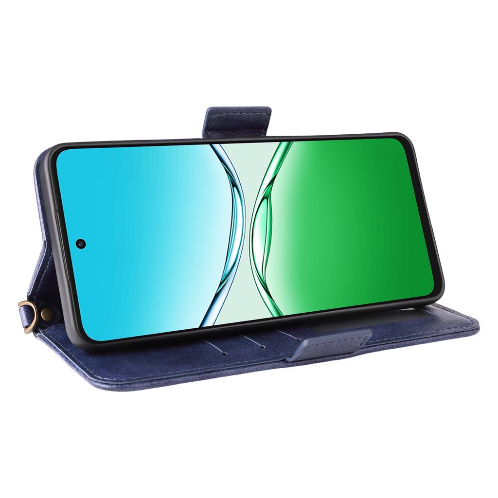 For Oppo A5 Pro 5G (Global)/A5 Pro 4G (Global) Leather Case Magnetic Closure Wallet Stand Phone Cover with Crossbody Strap