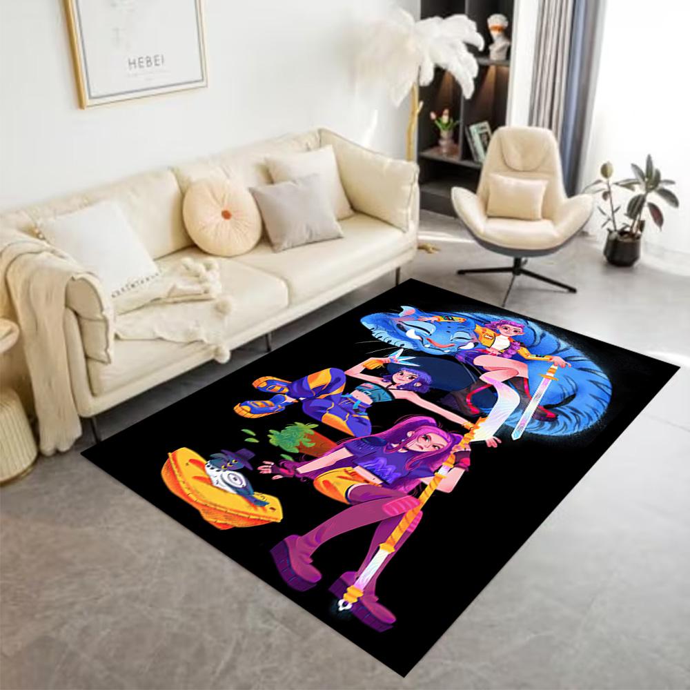1pc k-pop demon hunters rug home carpet design for bedroom gift